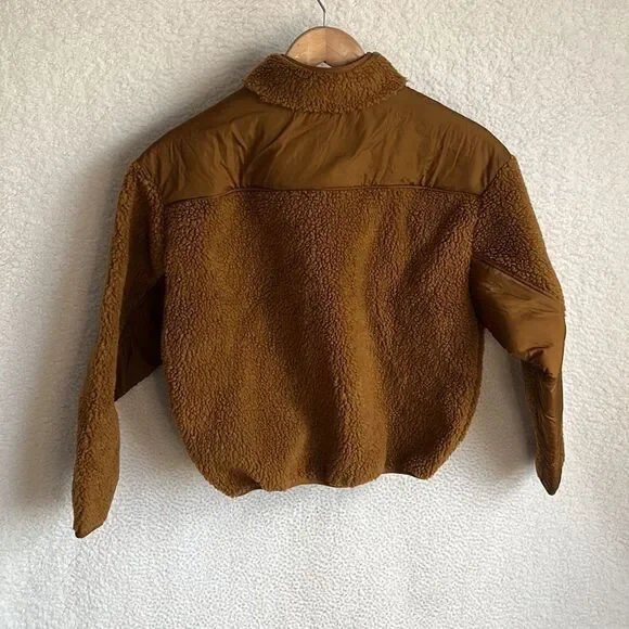 Madewell Faux Sherpa Kokomo Pullover Womens XS Camel - Picture 8 of 8